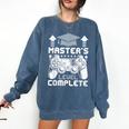 Master's Level Complete College Graduation Comfort Colors Sweatshirt Denim