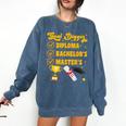 Master's Thesis Passed Goal Digger Master's Graduation Comfort Colors Sweatshirt Denim