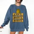 Medieval Frog Meme Sarcastic Introvert Humor Fantasy Comfort Colors Sweatshirt Denim
