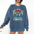 Middle School Level Complete Gamer Class Of 2025 Graduation Comfort Colors Sweatshirt Denim
