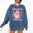 Middle School Level Complete Gaming Graduation Anime Girl Comfort Colors Sweatshirt Denim