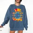 Motivated Educated Graduated Graduation Comfort Colors Sweatshirt Denim