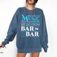 Music Major Student Pun Graduation Comfort Colors Sweatshirt Denim