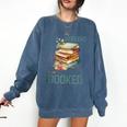 'My Weekend Is All Booked' Reading Book Introvert Librarian Comfort Colors Sweatshirt Denim