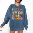 Next Stop Middle School Elementary School Graduation 2025 Comfort Colors Sweatshirt Denim