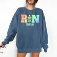 Nurse Graduation Shirt RN Est 2018 Rainbow Tshirt Comfort Colors Sweatshirt Denim