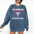 Nursing School Graduation Shirt Comfort Colors Sweatshirt Denim