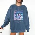 Omnisexual Emo Introvert Pride Trendy Mystic Teen Goth Style Comfort Colors Sweatshirt Denim