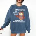 Owl Elementary Graduation Shirt-6th Grade Graduation Comfort Colors Sweatshirt Denim