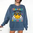 Peace Out 5th Grade Graduation Last Day Of School Comfort Colors Sweatshirt Denim