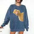 Peking Duck Peeking Chef Graduation Farm Duck Lover Comfort Colors Sweatshirt Denim