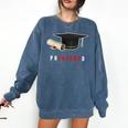 PhD Graduation Celebration For Finished Phd Grad Men Women Comfort Colors Sweatshirt Denim