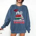 PhD PhD Graduation Gifts PhD Survivor T-Shirt Comfort Colors Sweatshirt Denim