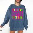Pink STRAIGHT OUTTA Preschool PRE-K Graduation Comfort Colors Sweatshirt Denim