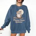 Please Chew Quieter Introvert Christmas Bird Lover Comfort Colors Sweatshirt Denim Please Chew Quieter Introvert Christmas Bird Lover Comfort Colors Sweatshirt Denim