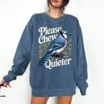 Please Chew Quieter Introvert Christmas Bird Watcher Comfort Colors Sweatshirt Denim Please Chew Quieter Introvert Christmas Bird Watcher Comfort Colors Sweatshirt Denim