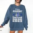 Police Academy Survivor 2025 Graduation Police School Comfort Colors Sweatshirt Denim