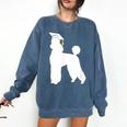 Poodle Graduation Dog Graduate Comfort Colors Sweatshirt Denim