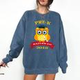 Pre-K Graduation 2018 Cute Owl Comfort Colors Sweatshirt Denim