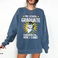 Pre K Graduation Shirts Shark Grad Toddler Comfort Colors Sweatshirt Denim