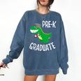 Preschool Graduation Preschooler Dinosaur Pre-K Dino Kids Comfort Colors Sweatshirt Denim