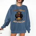 Pretty Educated African American Graduation Class 2024 Comfort Colors Sweatshirt Denim