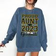 Proud Aunt Of A 2023 Graduate Family Matching Graduation Comfort Colors Sweatshirt Denim