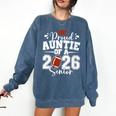 Proud Auntie Of A 2026 Senior Football Graduation Family Comfort Colors Sweatshirt Denim
