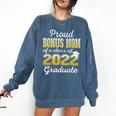 Proud Bonus Mom Of 2022 Graduate Class 2022 Graduation 22 Comfort Colors Sweatshirt Denim