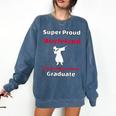 Proud Boyfriend Of 2018 Graduate Dabbing Graduation Comfort Colors Sweatshirt Denim