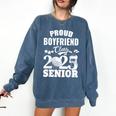 Proud Boyfriend Class Of 2025 Graduation Senior 2025 Golf Comfort Colors Sweatshirt Denim