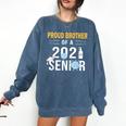 Proud Brother Of a 2021 Senior Shirt Graduation Comfort Colors Sweatshirt Denim