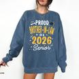 Proud Brother-In-Law Of A Class 2026 Senior Graduation 2026 Comfort Colors Sweatshirt Denim
