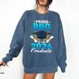 Proud Brother Of Two 2024 Graduates Twin Family Graduation Comfort Colors Sweatshirt Denim