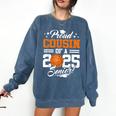 Proud Cousin Of A 2025 Senior Basketball Graduation Comfort Colors Sweatshirt Denim