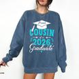 Proud Cousin Of a Class Of 2026 Graduate For Graduation Comfort Colors Sweatshirt Denim