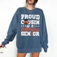 Proud Cousin Of a Football Senior 2026 Graduation Gifts Comfort Colors Sweatshirt Denim
