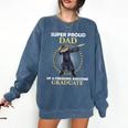 Proud Dad Of 2018 Graduate Dabbing Graduation Senior Shirt Comfort Colors Sweatshirt Denim