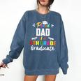 Proud DAD Of A 4th Grade Graduate Graduation 2024 Senior 24 Comfort Colors Sweatshirt Denim