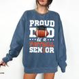 Proud Dad Of a Football Senior 2026 Graduation Comfort Colors Sweatshirt Denim