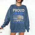 Proud Dad Of A State Trooper Police Officer Graduation Comfort Colors Sweatshirt Denim