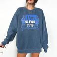 Proud Dad Of Two 2019 Graduates Twin Papa Graduation Comfort Colors Sweatshirt Denim