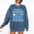 Proud Godson Of a 2021 Graduate School Graduation Family Comfort Colors Sweatshirt Denim