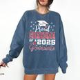 Proud Grandma Of 2025 College Graduate Family Graduation Comfort Colors Sweatshirt Denim