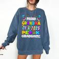 Proud GRANDMA Of a 2025 PRE-K Graduate -Graduation Comfort Colors Sweatshirt Denim
