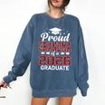 Proud Grandma Of A 2026 Graduate Class Of Graduation Comfort Colors Sweatshirt Denim