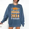 Proud Grandma Of A Class Of 2024 Matching Family Graduation Comfort Colors Sweatshirt Denim