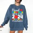 Proud Grandma Of Class Of 2024 Preschool Graduate Graduation Comfort Colors Sweatshirt Denim
