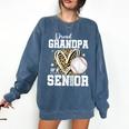 Proud Grandpa Of A 2026 Senior Baseball Graduation Leopard Comfort Colors Sweatshirt Denim Proud Grandpa Of A 2026 Senior Baseball Graduation Leopard Comfort Colors Sweatshirt Denim