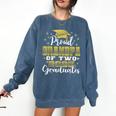 Proud Grandpa Of Two 2025 Graduates Graduation Family Comfort Colors Sweatshirt Denim